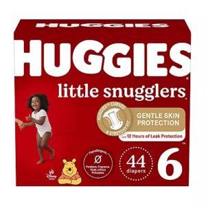 Huggies Diapers are designed to provide maximum comfort and leak protection. Featuring a unique Leak Lock System and soft, stretchy waistband, Huggies keep your baby dry and happy. The hypoallergenic materials and gentle design make them ideal for sensitive skin, ensuring your baby stays comfortable and protected.